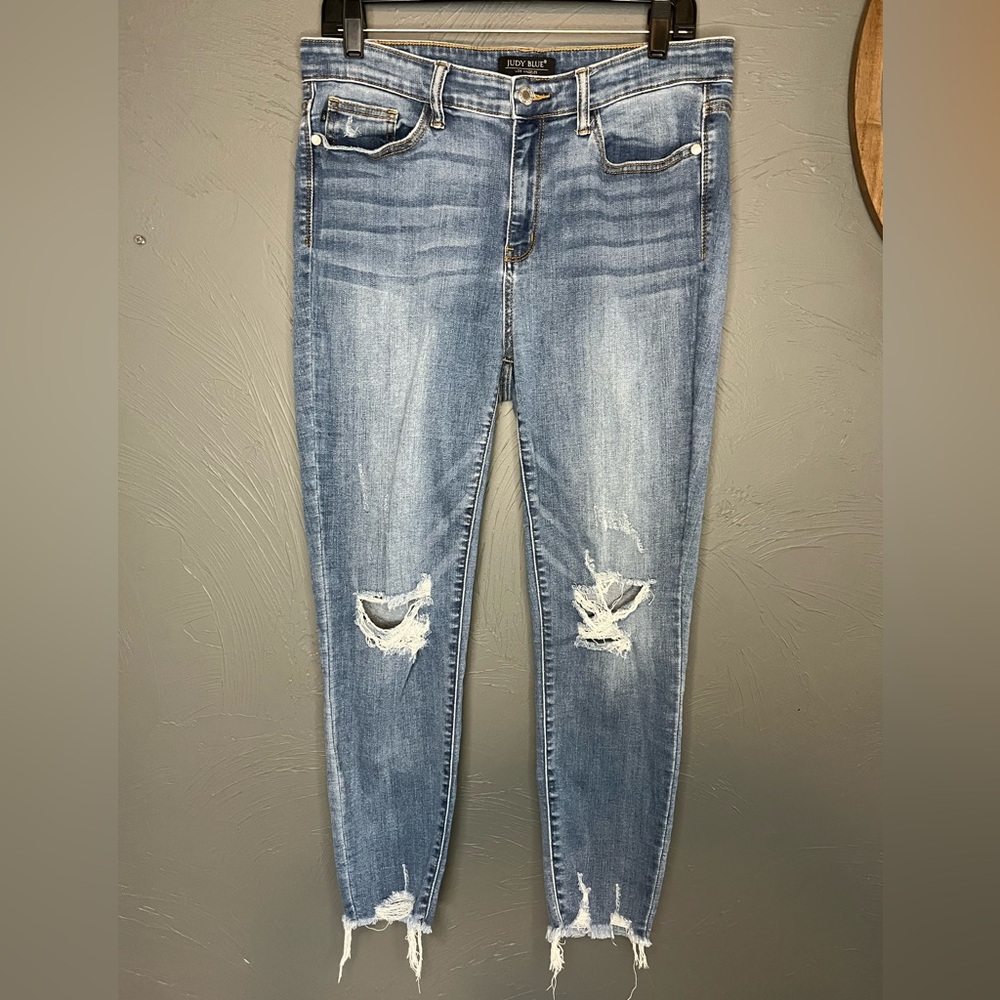 Judy Blue Women's Skinny Jeans - Distressed Blue